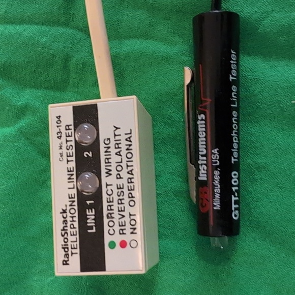 Radioshack and GB Instruments Telephone Line Testers Black White - Picture 2 of 3